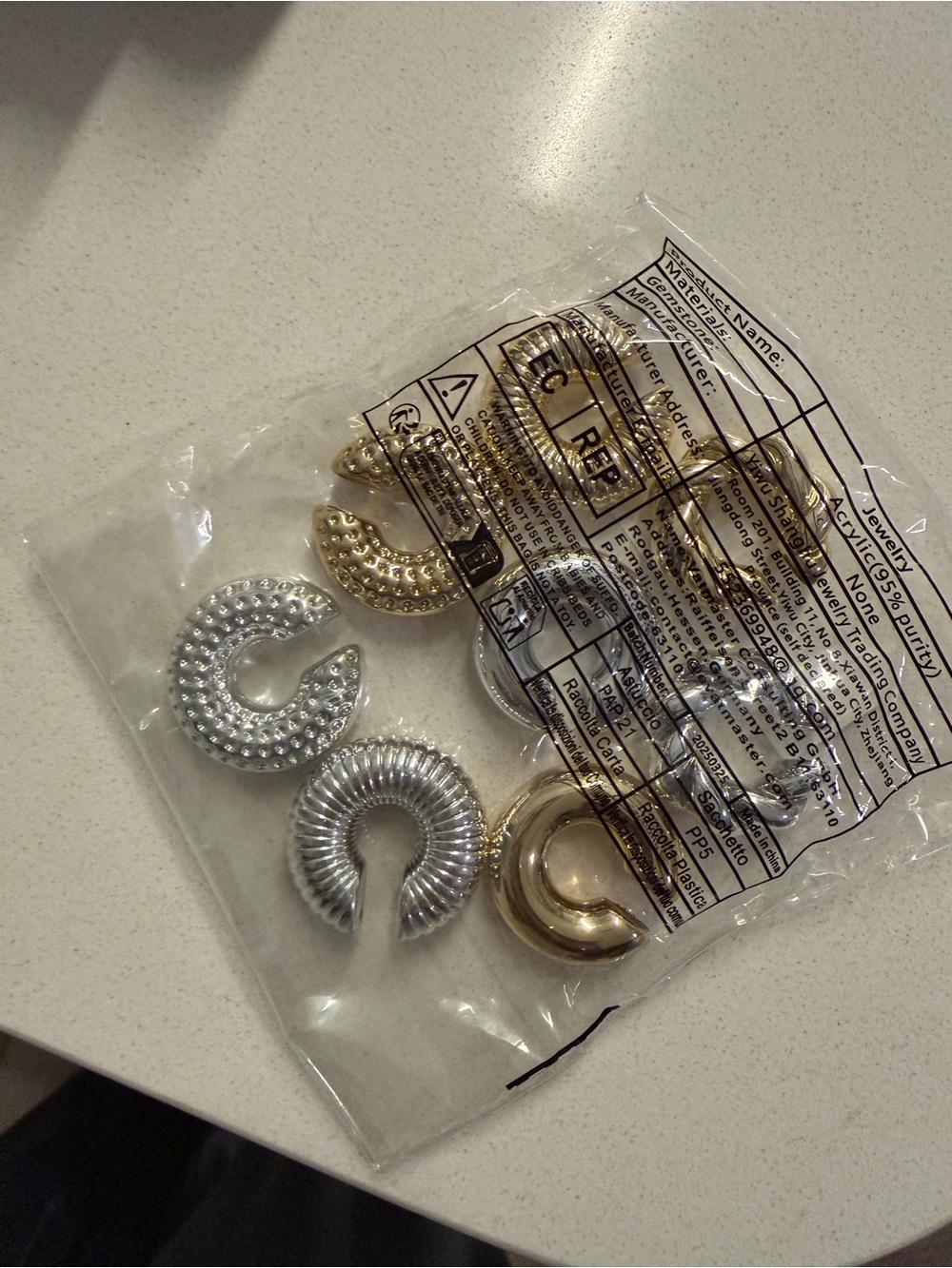 Pack of ear cuffs - tarnish free